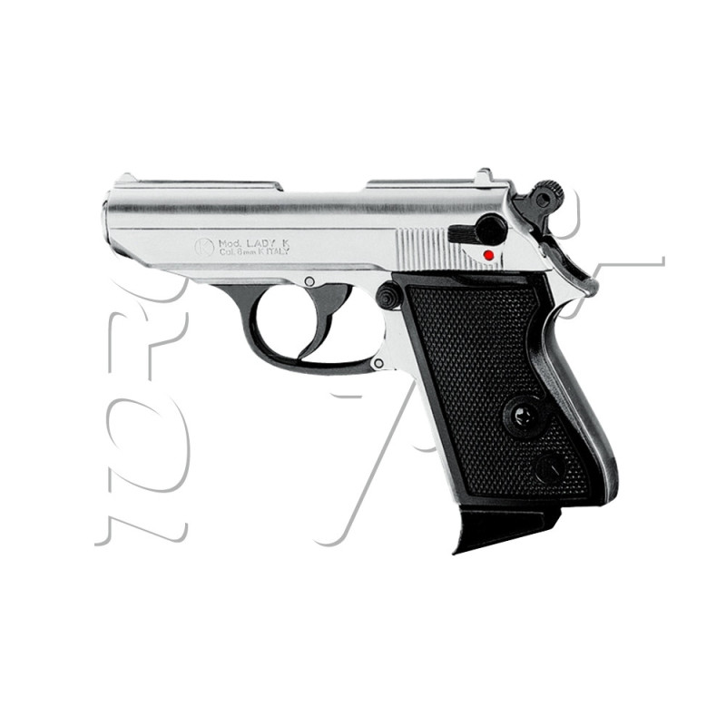 Pistolet Alarme 9mm PAK WALTHER PPK LADY K CHROME SILVER 5 COUPS KIMAR