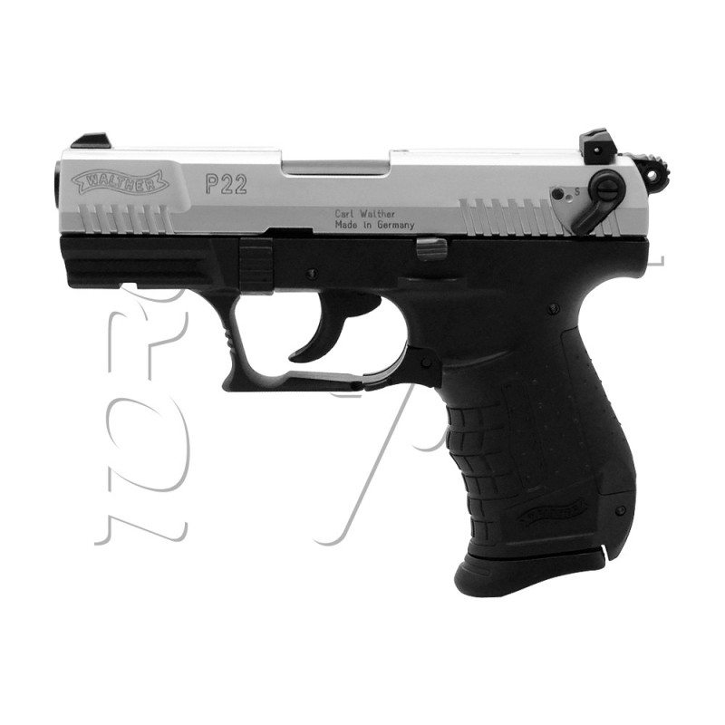 Pistolet Alarme 9mm PAK WALTHER P22 SILVER 7 COUPS UMAREX