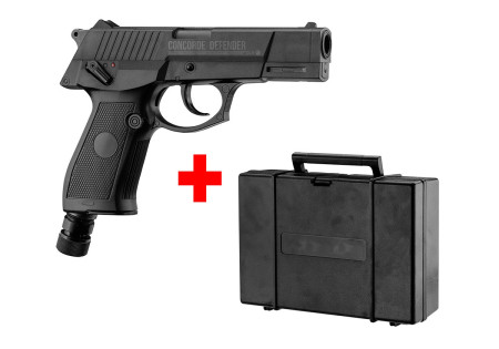 Pistolet DEFENSE CONCORDE DEFENDER TRAINER CALIBRE 0.50 CO2 BLACK 7.5 JOULES + MALLETTE + BILLES + CO2