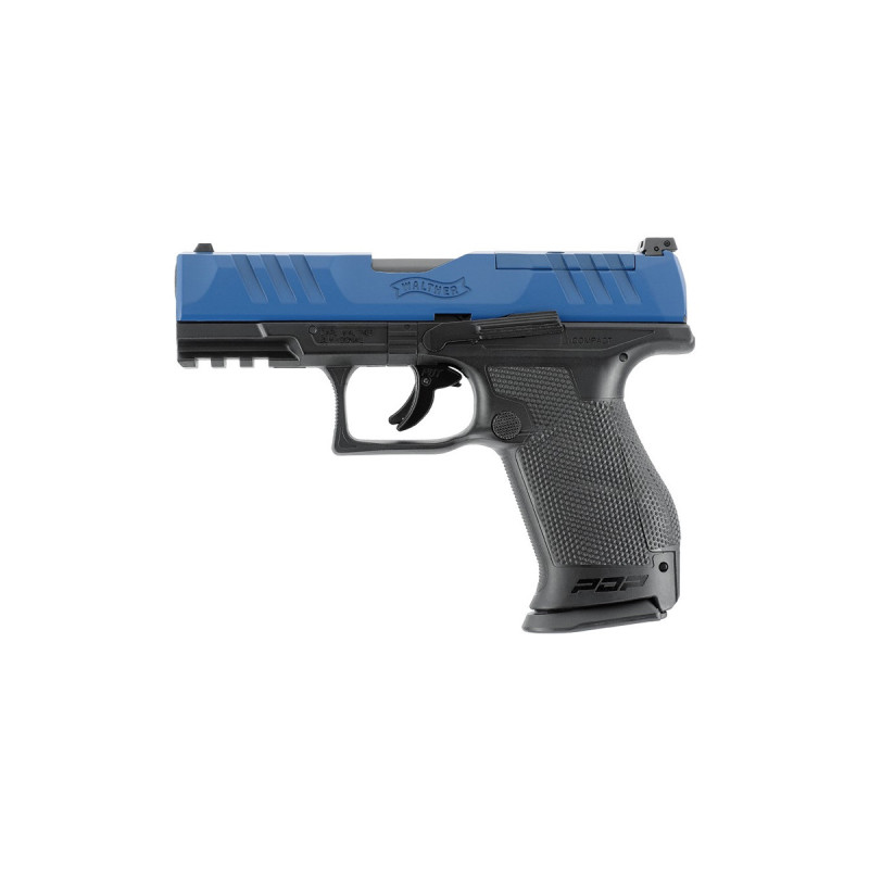 Pistolet DEFENSE PDP COMPACT 4" ENTRAINEMENT T4E CAL 0.43 CO2 BLUE BLACK 8 COUPS UMAREX