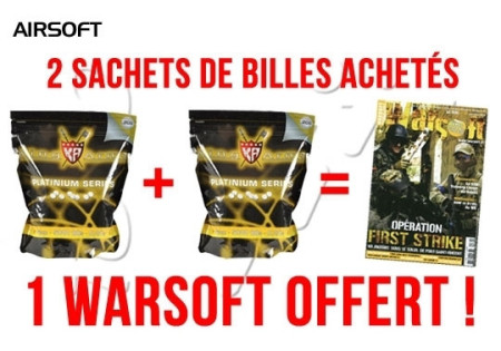 2 sachets 0.20g 5000 KING ARMS + 1 WARSOFT OFFERT