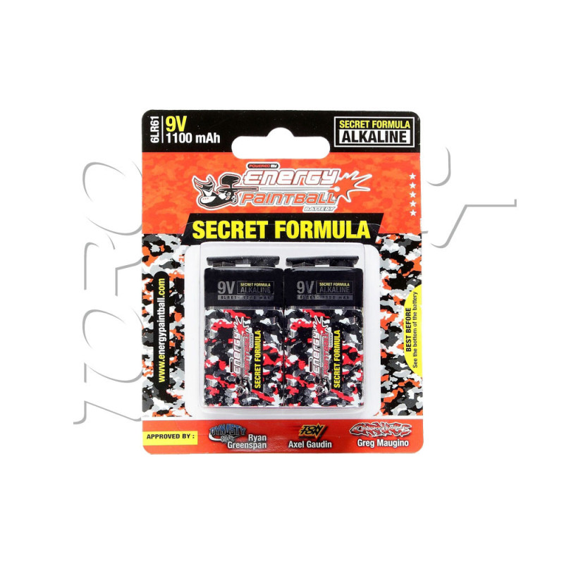 Piles 6LR61 9V ENERGY PAINTBALL X2