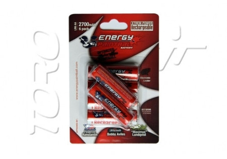 Accus LR6 AA 1.2V RECHARGEABLE ENERGY PAINTBALL X6