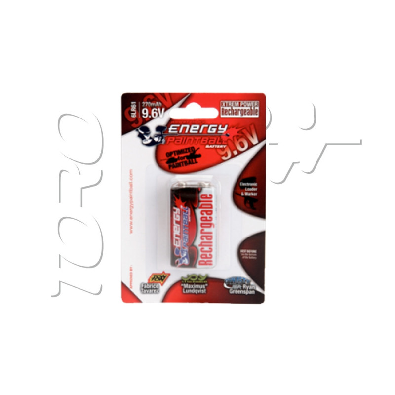 Accu 6LR61 9,6V 270 MAH ENERGY PAINTBALL