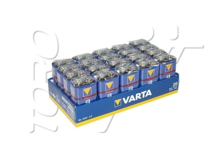 Piles 9V ALCALINES VARTA X20