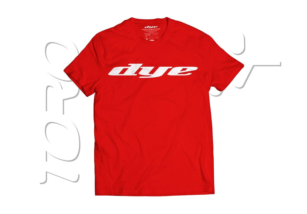 T SHIRT DYE LOGO RED WHITE