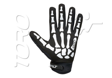 GANTS DEATH GRIP FULL FINGER BLACK WHITE norme CE