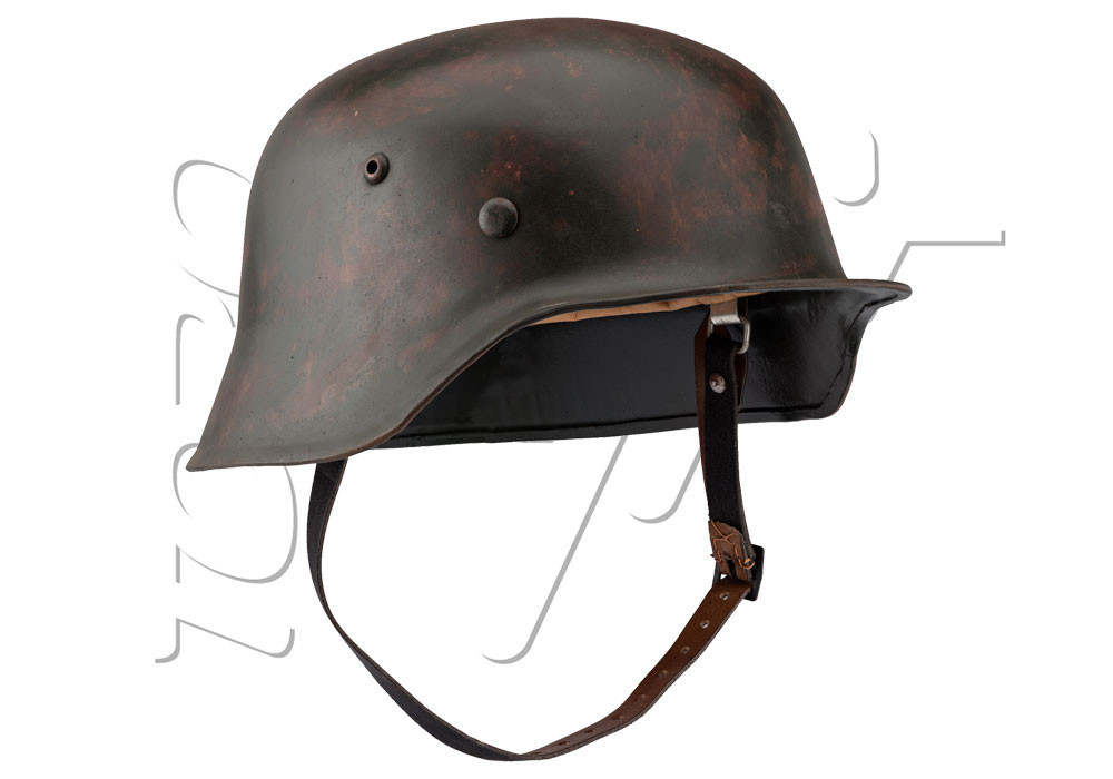 Casque REPRODUCTION WWII ALLEMAND M42 WW2 VIEILLI