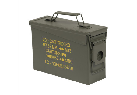 Caisse à munitions US ACIER M19A1 CALIBBRE 0.30 (7.62mm)