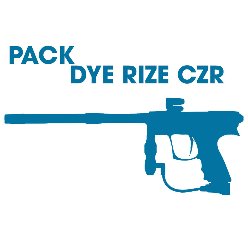 Pack lanceur DYE RIZE CZR + MASQUE + BOUTEILLE + LOADER *