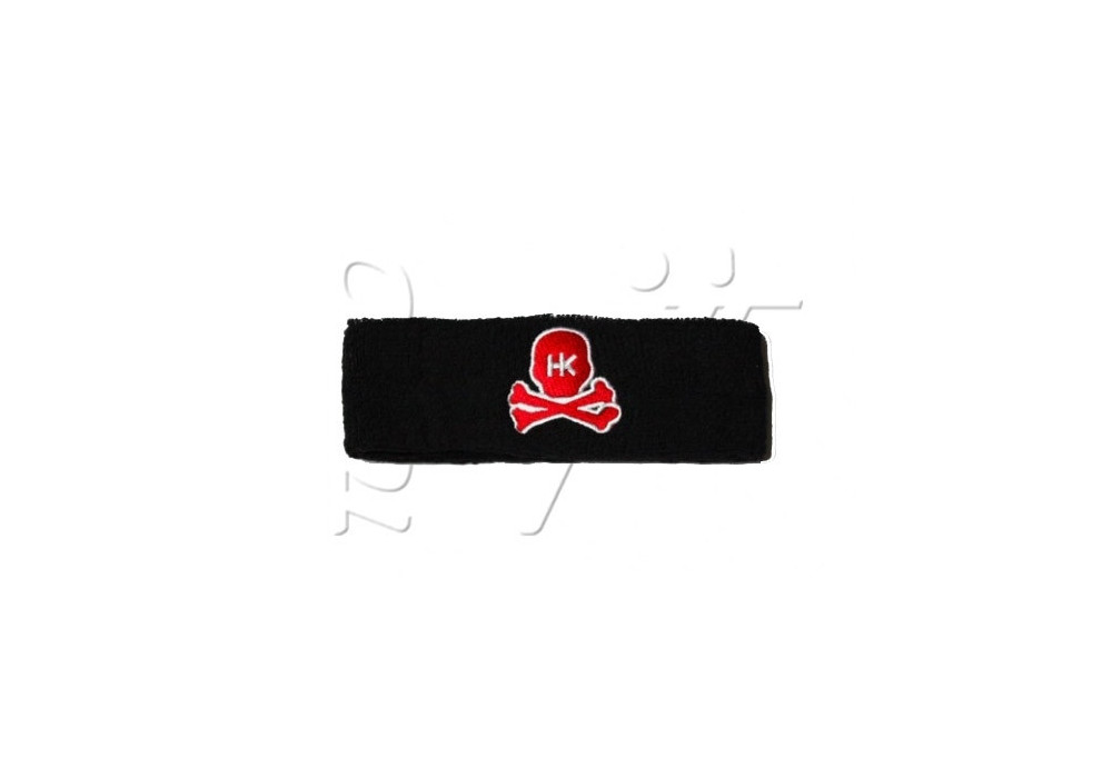 Sweatband HK SKULL BLACK RED