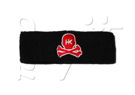 Sweatband HK SKULL BLACK RED