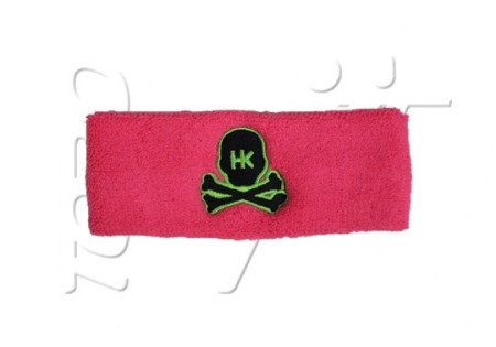 Sweatband HK SKULL PINK GREEN