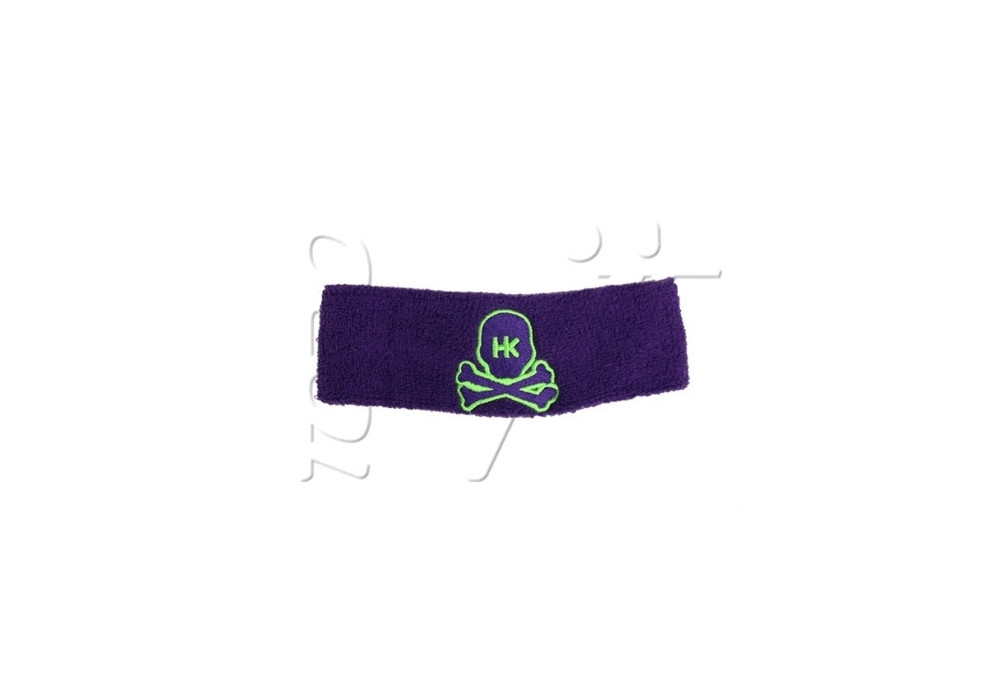 Sweatband HK SKULL PURPLE GREEN