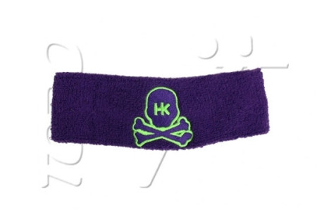 Sweatband HK SKULL PURPLE GREEN