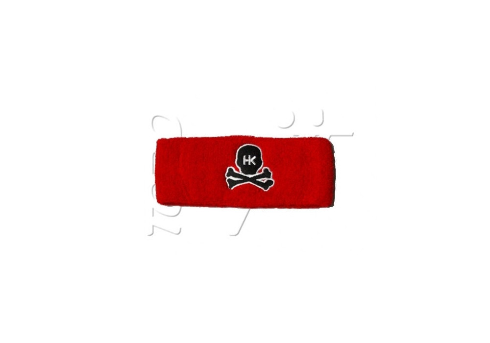 Sweatband HK SKULL RED BLACK