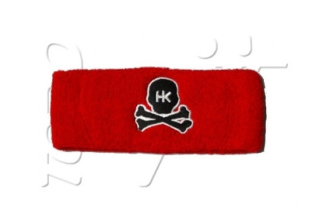 Sweatband HK SKULL RED BLACK