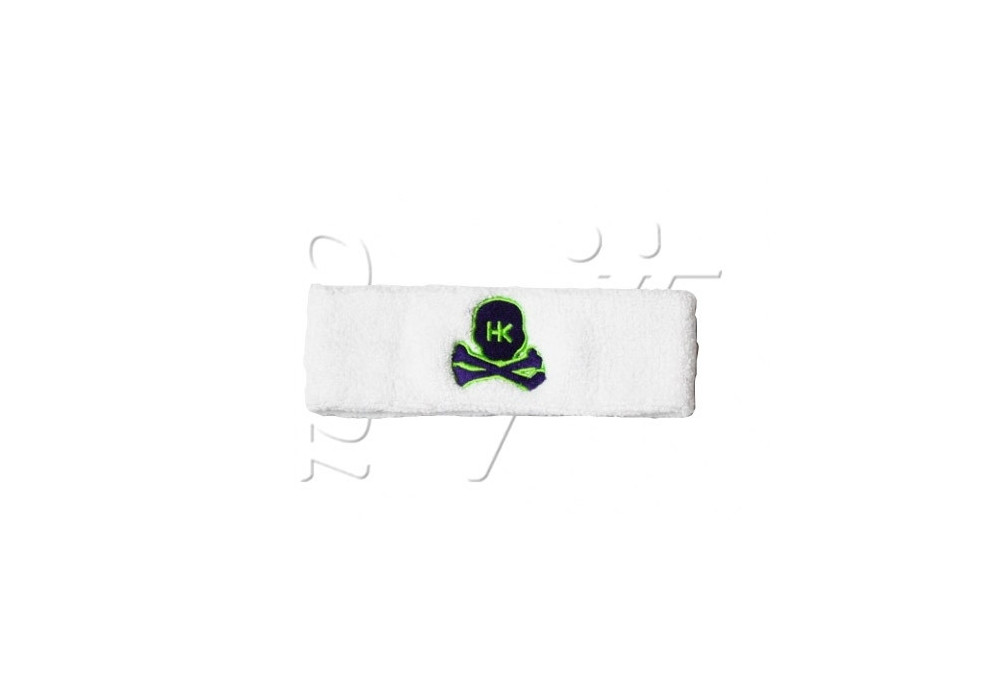 Sweatband HK SKULL WHITE GREEN PURPLE