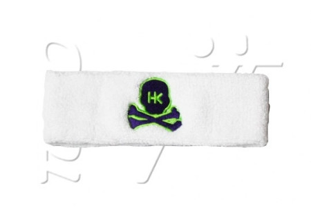 Sweatband HK SKULL WHITE GREEN PURPLE