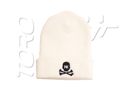 Bonnet HK SKULL WHITE BLACK