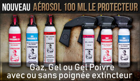 Aérosol lacrymogène GAZ CS PUISSANCE 70 100ML LE PROTECTEUR