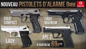PISTOLET D'ALARME SMITH&WESSON MP9c Cal.9MM PAK - Armurerie Pascal